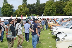 さゆり公園で開催された｢西会津ふるさとなつかしcarショー｣