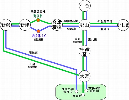 首都圏からのアクセス方法