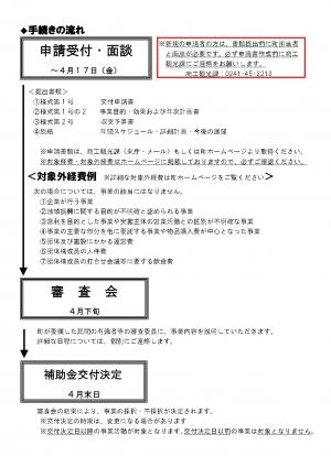 西会津町活力ある地域づくり支援事業チラシ　裏