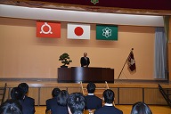 県立西会津高等学校の入学式に出席した伊藤町長