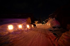 西会津町出ヶ原集落の雪像作り＆キャンドルナイト